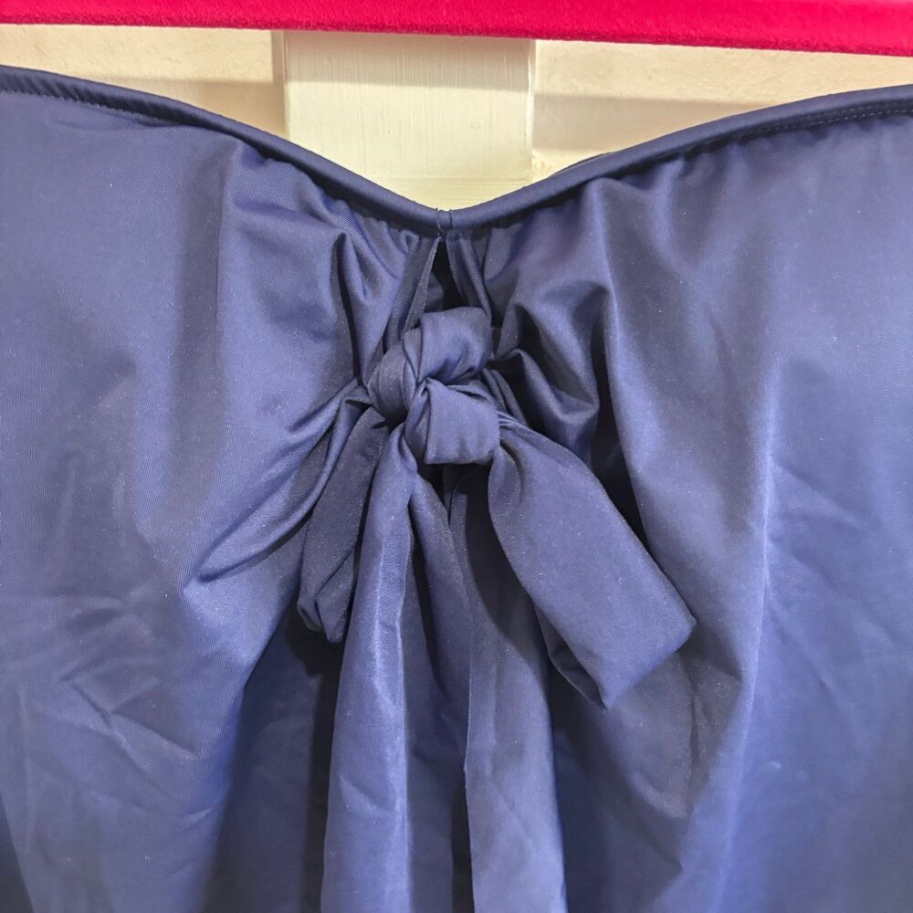 Tommy Bahama Women’s Pearl Sarong Wrap Bandeau Bandini Tankini Top Navy NWT XS - Picture 4 of 11